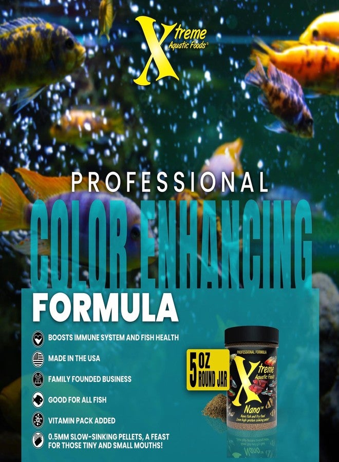 Xtreme Aquatic Foods Xtreme Nano 0.5mm Sinking Pellets - High-Protein Fish Food for Nano & Community Fish, Krill-Based Formula for Color, Immune Support, and Vitality - Complete Nutrition for Small Aquarium Species (5oz) - Image 5